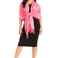 Sakkas 78" X 28" Rayon from Bamboo Soft Solid Pashmina Shawl / Wrap / Stole