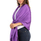 Sakkas 78" X 28" Rayon from Bamboo Soft Solid Pashmina Shawl / Wrap / Stole