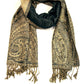 Sakkas 70" x 28" Big Paisley Jacquard Layered Woven Pashmina Shawl / Wrap Stole