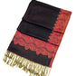 Sakkas 70" x 28" Border Pattern Layered Woven Pashmina Shawl Scarf Wrap Stole