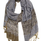 Sakkas 70" x 28" Border Pattern Layered Woven Pashmina Shawl Scarf Wrap Stole
