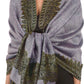 Sakkas 70" x 28" Border Pattern Layered Woven Pashmina Shawl Scarf Wrap Stole
