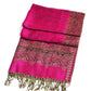 Sakkas 70" x 28" Border Pattern Layered Woven Pashmina Shawl Scarf Wrap Stole