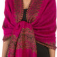 Sakkas 70" x 28" Border Pattern Layered Woven Pashmina Shawl Scarf Wrap Stole