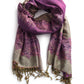 Sakkas 70" x 28" Border Pattern Layered Woven Pashmina Shawl Scarf Wrap Stole