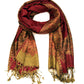 Sakkas 70" x 28" Border Pattern Layered Woven Pashmina Shawl Scarf Wrap Stole