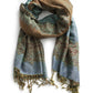Sakkas 70" x 28" Border Pattern Layered Woven Pashmina Shawl Scarf Wrap Stole