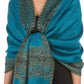 Sakkas 70" x 28" Border Pattern Layered Woven Pashmina Shawl Scarf Wrap Stole
