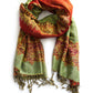 Sakkas 70" x 28" Border Pattern Layered Woven Pashmina Shawl Scarf Wrap Stole