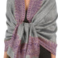 Sakkas 70" x 28" Border Pattern Layered Woven Pashmina Shawl Scarf Wrap Stole