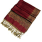 Sakkas 70" x 28" Border Pattern Layered Woven Pashmina Shawl Scarf Wrap Stole