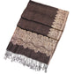 Sakkas 70" x 28" Border Pattern Layered Woven Pashmina Shawl Scarf Wrap Stole
