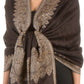 Sakkas 70" x 28" Border Pattern Layered Woven Pashmina Shawl Scarf Wrap Stole