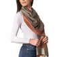 Sakkas 70" x 28" Border Pattern Layered Woven Pashmina Shawl Scarf Wrap Stole