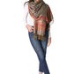 Sakkas 70" x 28" Border Pattern Layered Woven Pashmina Shawl Scarf Wrap Stole