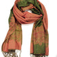 Sakkas 70" x 28" Border Pattern Layered Woven Pashmina Shawl Scarf Wrap Stole