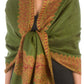 Sakkas 70" x 28" Border Pattern Layered Woven Pashmina Shawl Scarf Wrap Stole