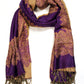 Sakkas 70" x 28" Border Pattern Layered Woven Pashmina Shawl Scarf Wrap Stole