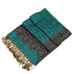 Sakkas 70" x 28" Border Pattern Layered Woven Pashmina Shawl Scarf Wrap Stole