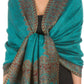 Sakkas 70" x 28" Border Pattern Layered Woven Pashmina Shawl Scarf Wrap Stole
