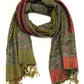 Sakkas 70" x 28" Border Pattern Layered Woven Pashmina Shawl Scarf Wrap Stole