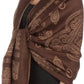 Sakkas Lightweight Two Tone Paisley Design Pashmina Fringe Scarf / Stole / Wrap