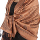 Sakkas Lightweight Two Tone Paisley Design Pashmina Fringe Scarf / Stole / Wrap