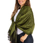 Sakkas Lightweight Two Tone Paisley Design Pashmina Fringe Scarf / Stole / Wrap