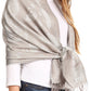 Sakkas Lightweight Two Tone Paisley Design Pashmina Fringe Scarf / Stole / Wrap