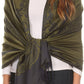 Sakkas Maela Long Extra Wide Traditional Patterned Fringe Pashmina Shawl / Scarve