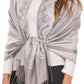 Sakkas Maela Long Extra Wide Traditional Patterned Fringe Pashmina Shawl / Scarve