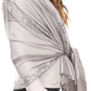 Sakkas Maela Long Extra Wide Traditional Patterned Fringe Pashmina Shawl / Scarve