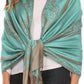 Sakkas Maela Long Extra Wide Traditional Patterned Fringe Pashmina Shawl / Scarve