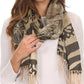 Sakkas Reiley Long Wide Floral Printed Patterened Fringe Pashmina Shawl / Scarf