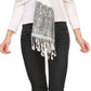 Sakkas Bela Long Wide Multi Patterned Tassel Fringe Pashmina Shawl / Wrap / Stole