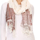 Sakkas Bela Long Wide Multi Patterned Tassel Fringe Pashmina Shawl / Wrap / Stole