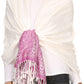 Sakkas Bela Long Wide Multi Patterned Tassel Fringe Pashmina Shawl / Wrap / Stole