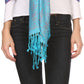 Sakkas Bela Long Wide Multi Patterned Tassel Fringe Pashmina Shawl / Wrap / Stole