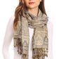 Sakkas Kalin Long Wide Woven Patterned Fringe Tassel Pashmina Shawl / Scarf