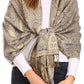 Sakkas Kalin Long Wide Woven Patterned Fringe Tassel Pashmina Shawl / Scarf