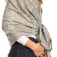 Sakkas Kalin Long Wide Woven Patterned Fringe Tassel Pashmina Shawl / Scarf