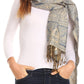 Sakkas Kalin Long Wide Woven Patterned Fringe Tassel Pashmina Shawl / Scarf