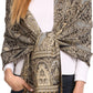 Sakkas Kalin Long Wide Woven Patterned Fringe Tassel Pashmina Shawl / Scarf