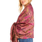 Sakkas Kalin Long Wide Woven Patterned Fringe Tassel Pashmina Shawl / Scarf