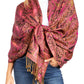 Sakkas Kalin Long Wide Woven Patterned Fringe Tassel Pashmina Shawl / Scarf