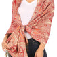 Sakkas Kalin Long Wide Woven Patterned Fringe Tassel Pashmina Shawl / Scarf