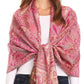 Sakkas Kalin Long Wide Woven Patterned Fringe Tassel Pashmina Shawl / Scarf
