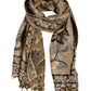 Sakkas Liua Long Wide Woven Patterned Design Multi Colored Pashmina Shawl / Scarf