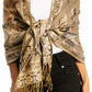 Sakkas Liua Long Wide Woven Patterned Design Multi Colored Pashmina Shawl / Scarf