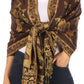 Sakkas Liua Long Wide Woven Patterned Design Multi Colored Pashmina Shawl / Scarf